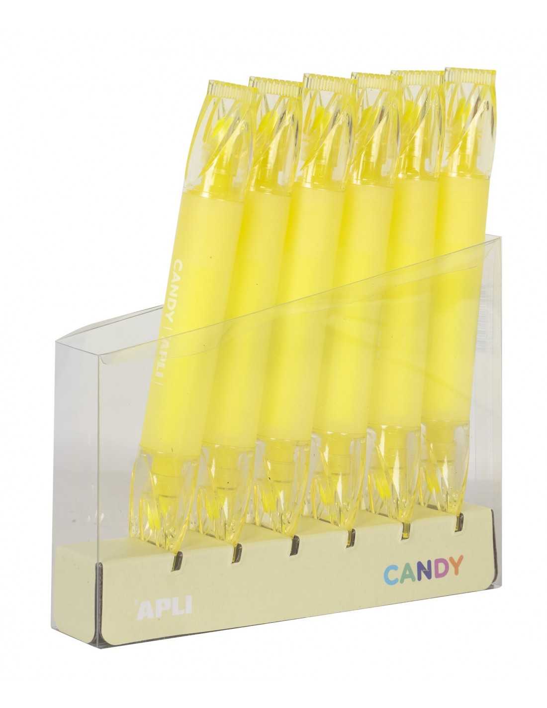 Маркер із подвійним наконечником Apli Kids Candy, жовтий, 1 шт. (18273 - жовтий) - фото 2