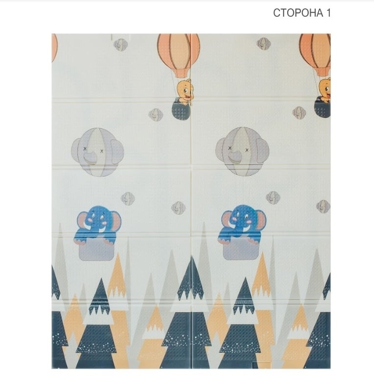 Дитячий двосторонній складаний килимок Poppet Прогулянка і Дорожні подорожі, 150х180 см (PP006-150) - фото 2