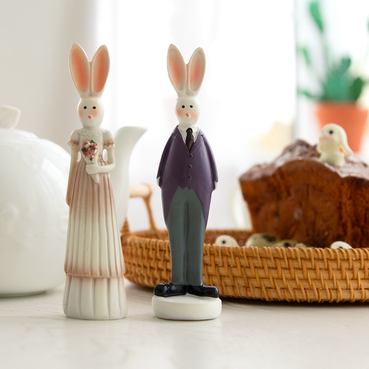Набір статуеток декоративних МВМ My Home Кролики, різнокольоровий (DH-ST-01 COLOR) - фото 6
