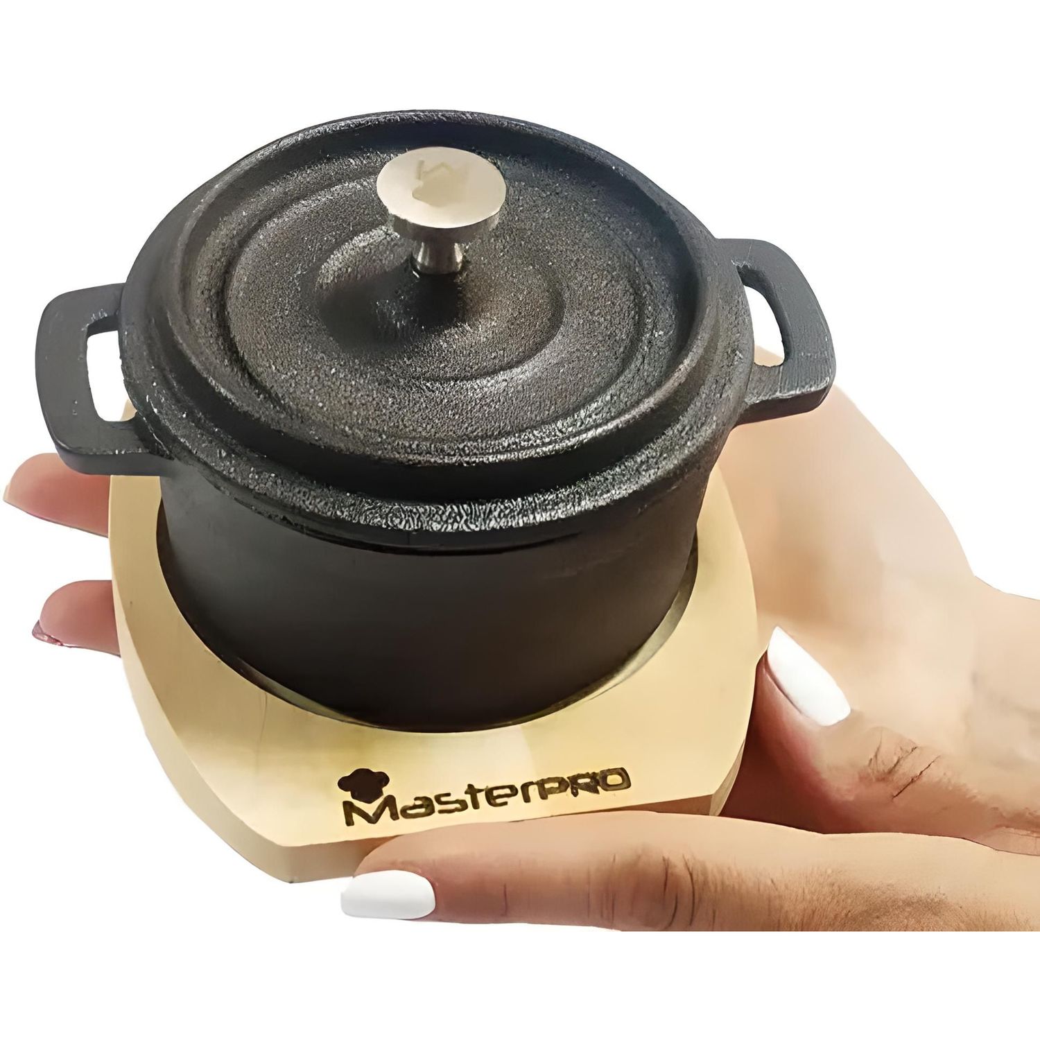 Каструля MasterPro Cook And Share чавунна з кришкою та з сервірувальною 10 см 160 мл (BGMP-3804-4) - фото 3