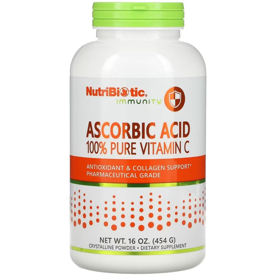 Аскорбінова кислота NutriBiotic Ascorbic Acid 100% Pure Vitamin C 454 г - фото 1