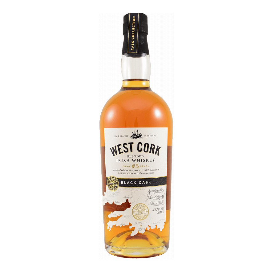 Виски West Cork Black Cask Blended Irish Whiskey 40% 0.7 л - фото 1