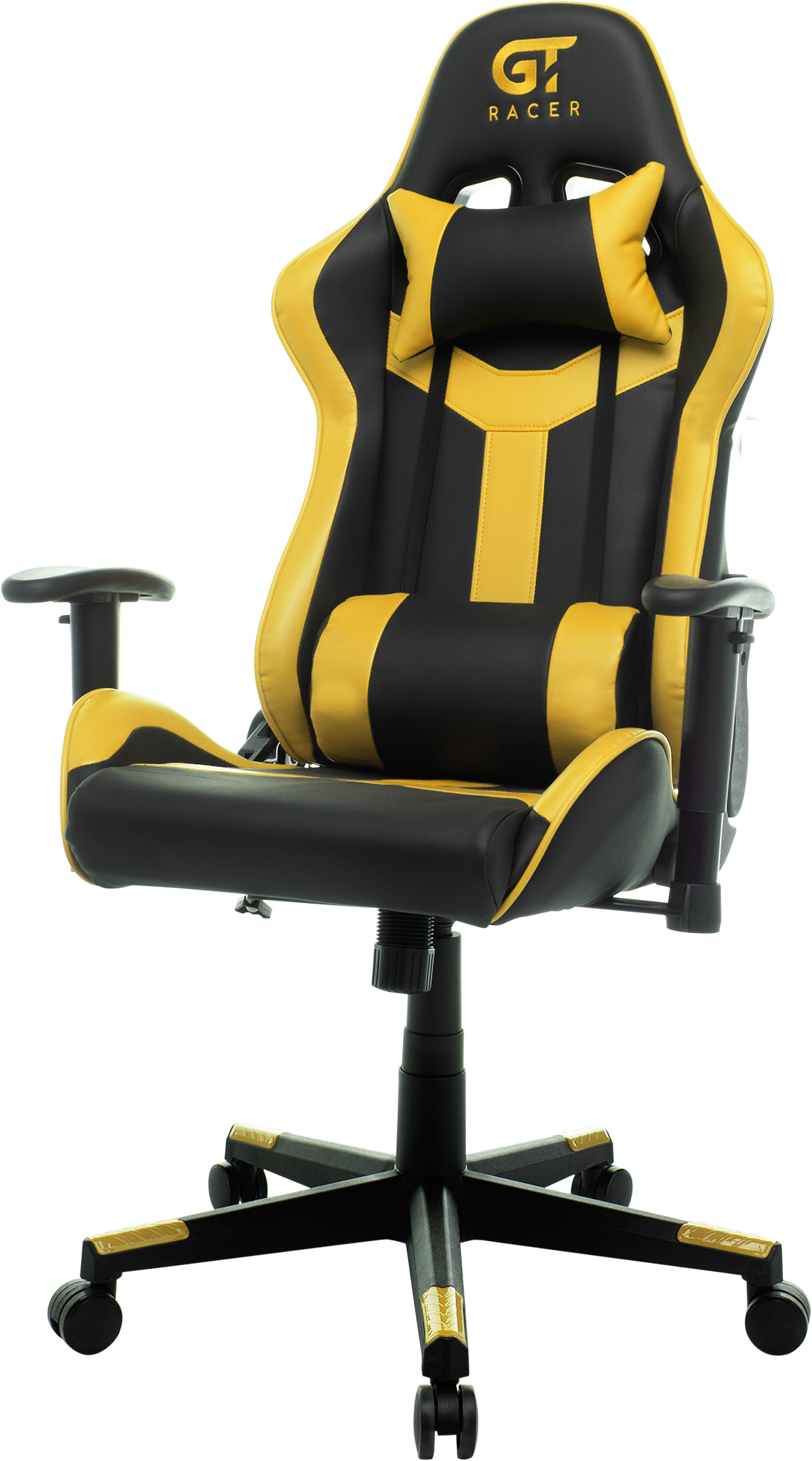 Геймерское кресло GT Racer черное с желтым (X-2527 Black/Yellow) - фото 4