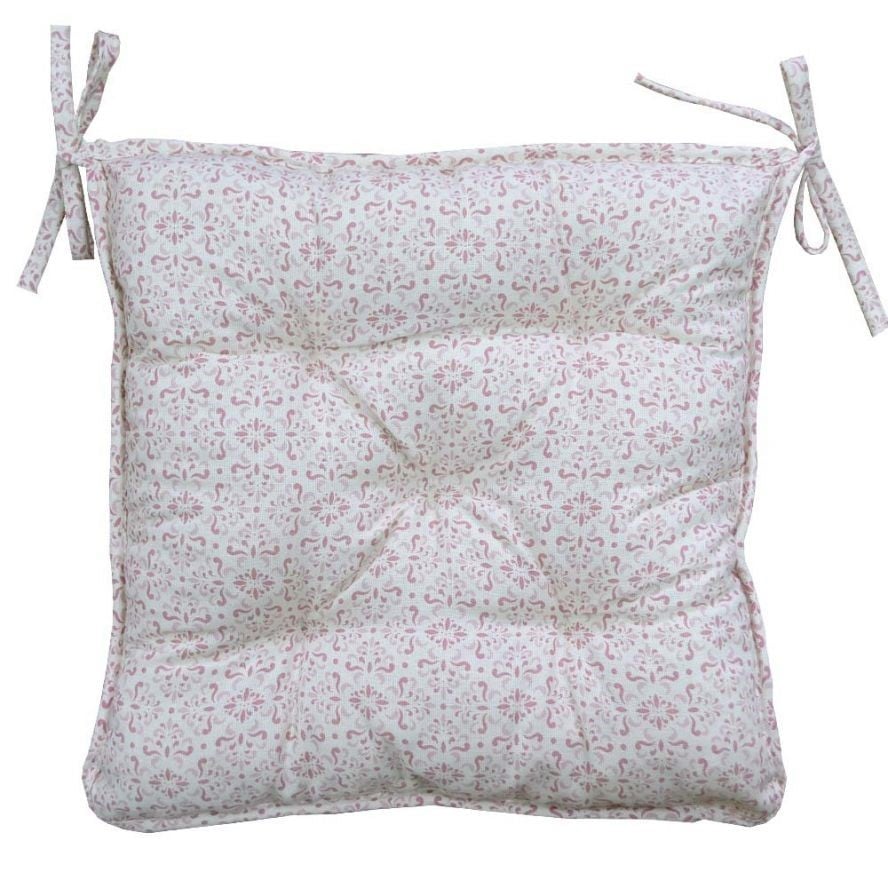 Подушка для стільця Прованс Bella, 40х40 см, вітраж, рожевий (13562) - фото 1