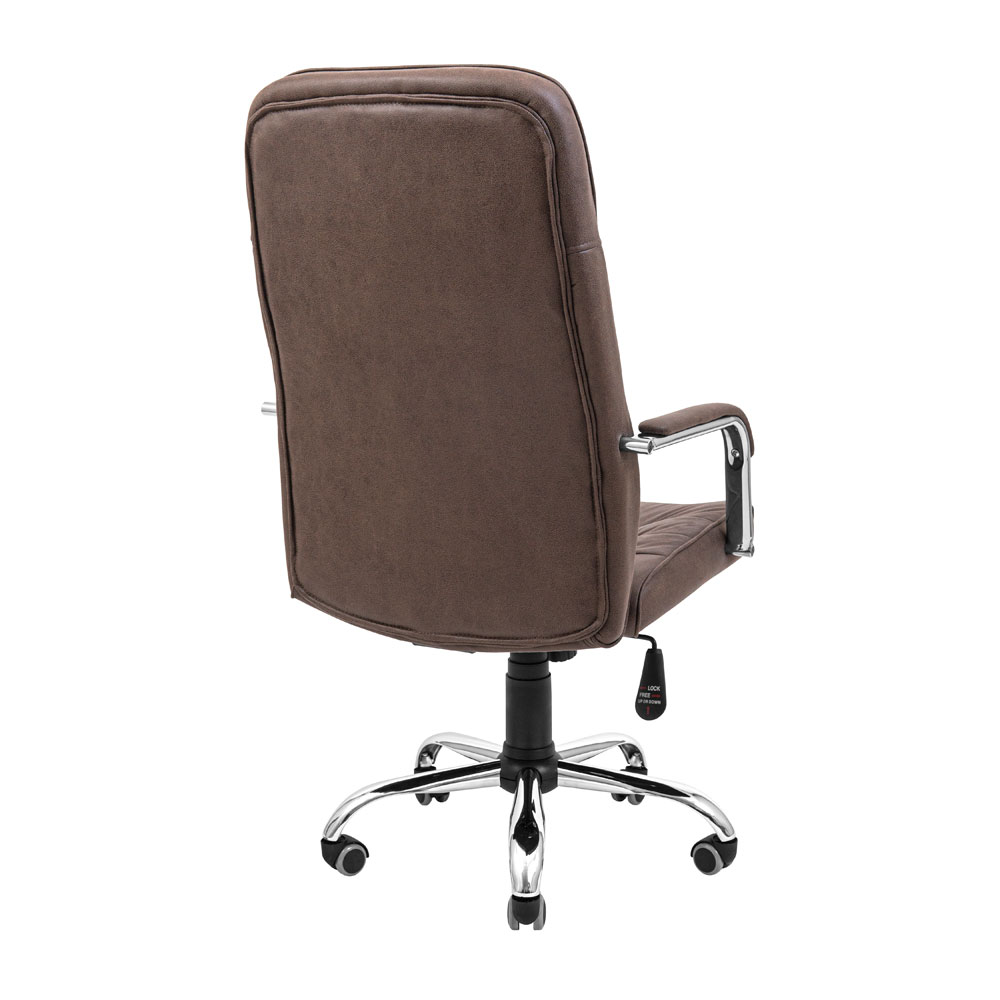 Кресло офисное Richman Лион Ю Хром M-1 Tilt коричневый (RCM-1060) - фото 4