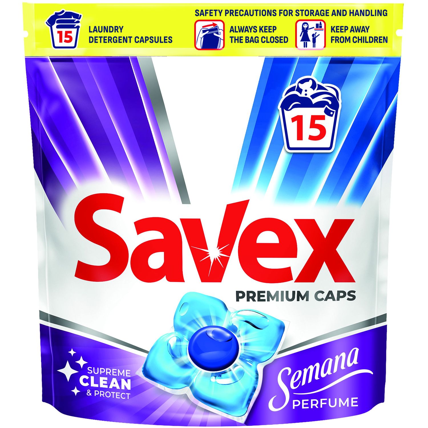 Капсули для прання Savex Super Caps Semana Perfume, 15 шт. (75841) - фото 1