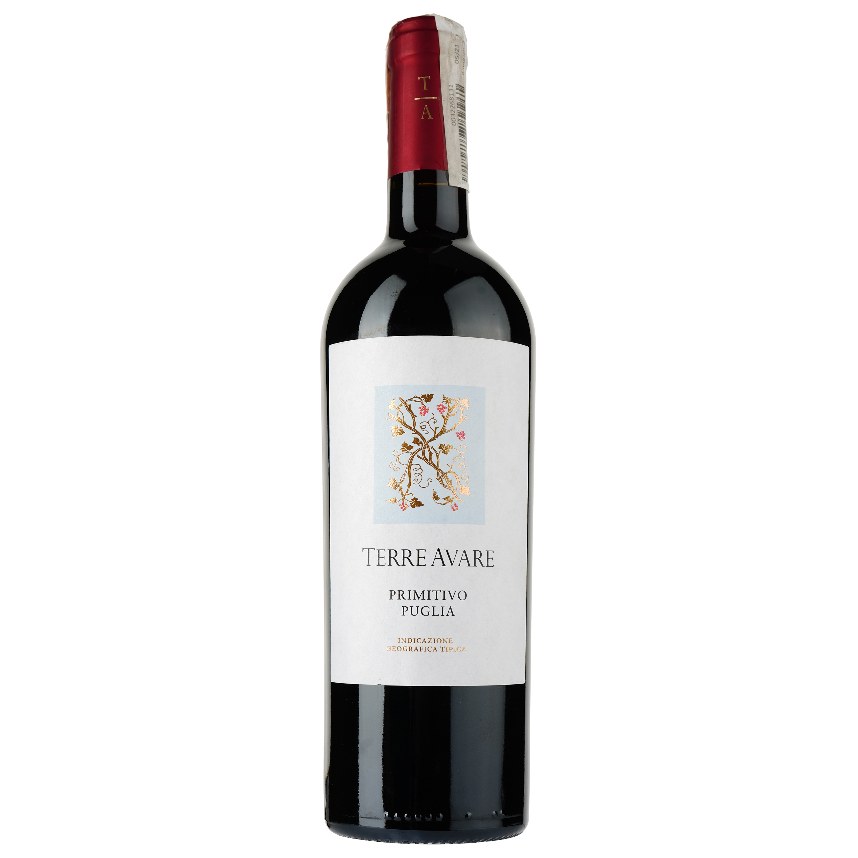 Вино Terre Avare Primitivo Puglia IGT красное сухое 0.75 л - фото 1
