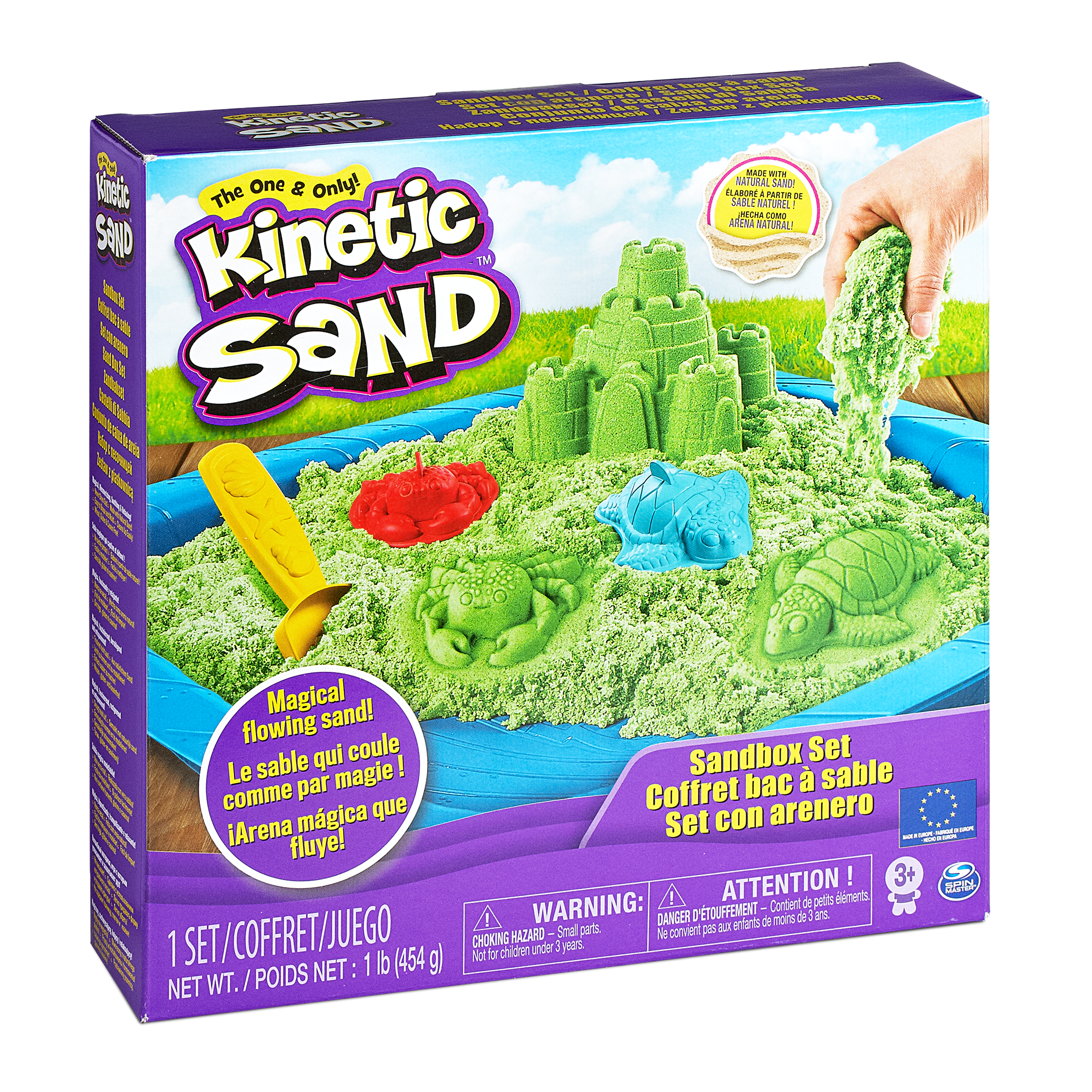 Набір піску для дитячої творчості Wacky-Tivities Kinetic Sand, зелений, 454 г (71402G) - фото 1