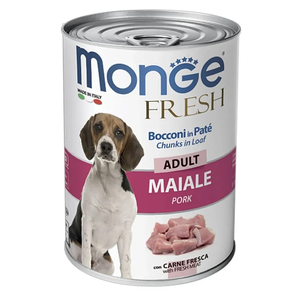 Влажный корм Monge Dog Fresh со свининою, 400 г - фото 1
