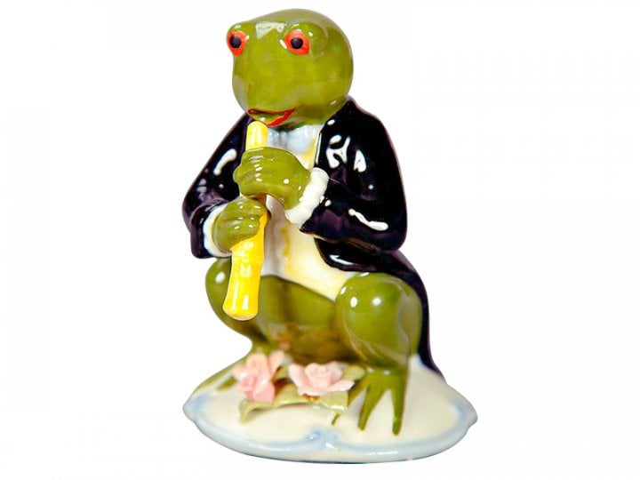 Декоративная фигурка Lefard Лягушка с кларнетом, 10х7х11 см (461-217) - фото 1