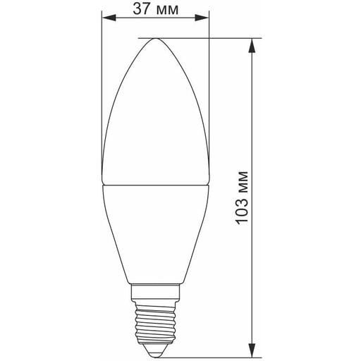 Світлодіодна лампа LED Videx C37e 7W E14 4100K (VL-C37e-07144) - фото 3