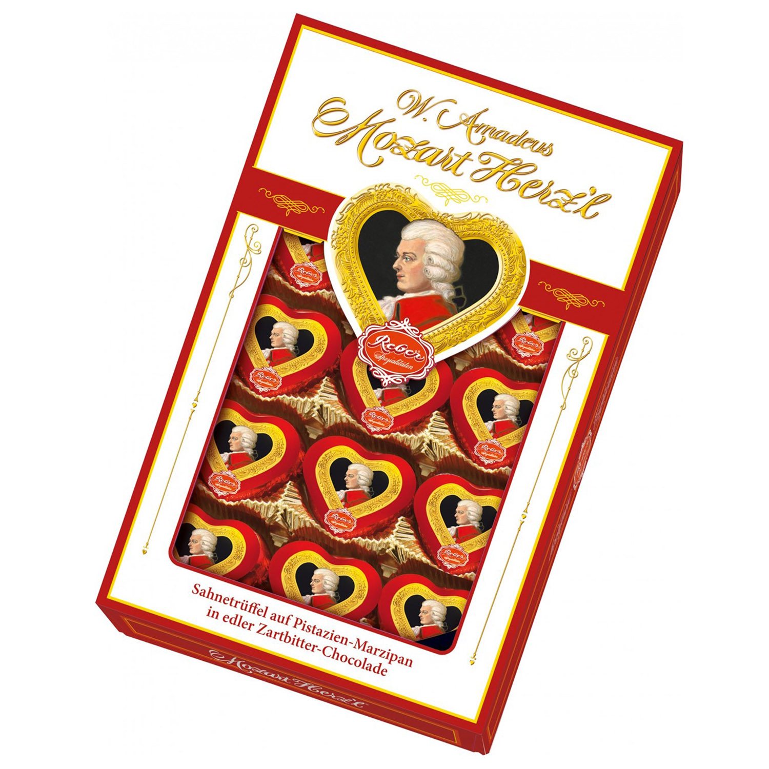 Цукерки шоколадні Reber Mozart Herzl, 150 г - фото 1