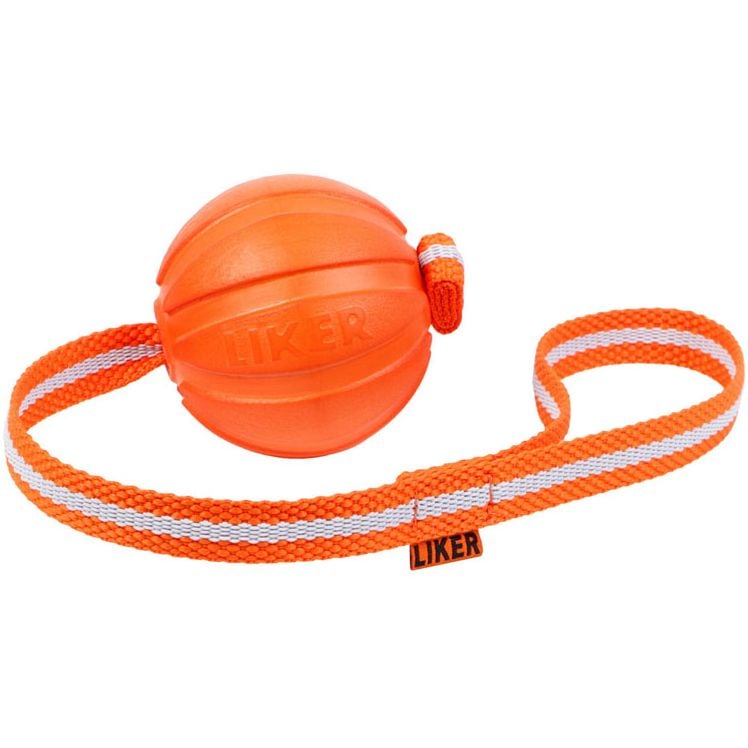 Мячик Liker 7 Line на ленте, 7 см, оранжевый (6287) - фото 2