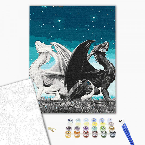 Картина за номерами ArtCraft Пара драконів 40x50 см (16008-AC) - фото 3