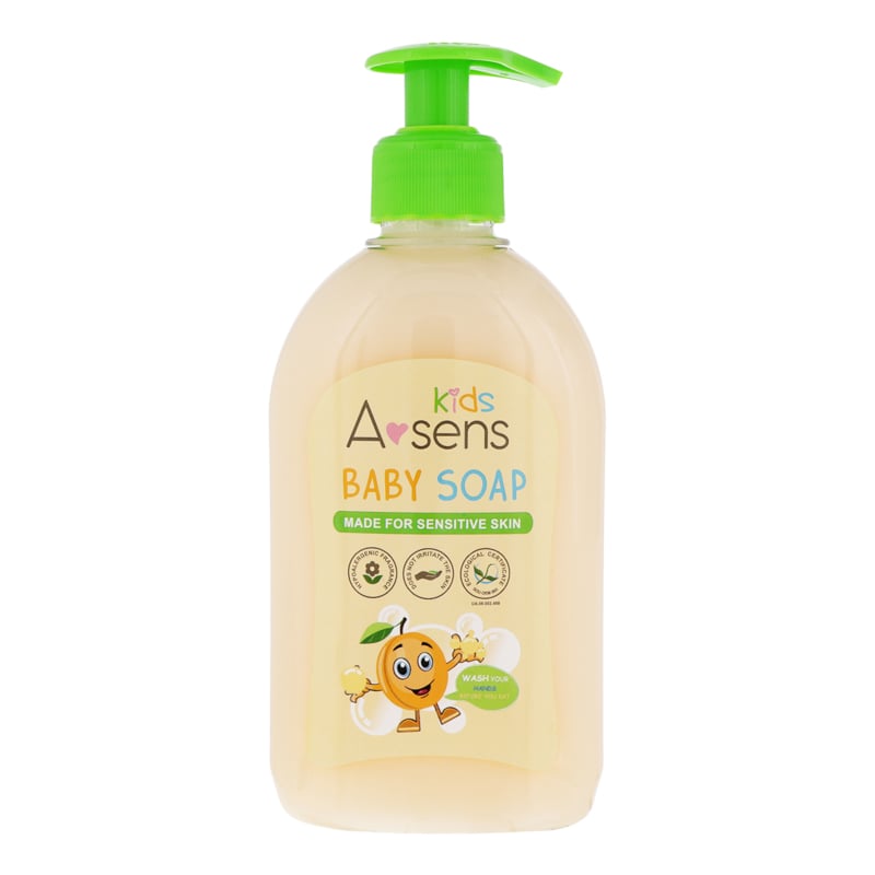 Детское жидкое мыло A-sens Kids Абрикос, гипоаллергенное, 300 мл - фото 1