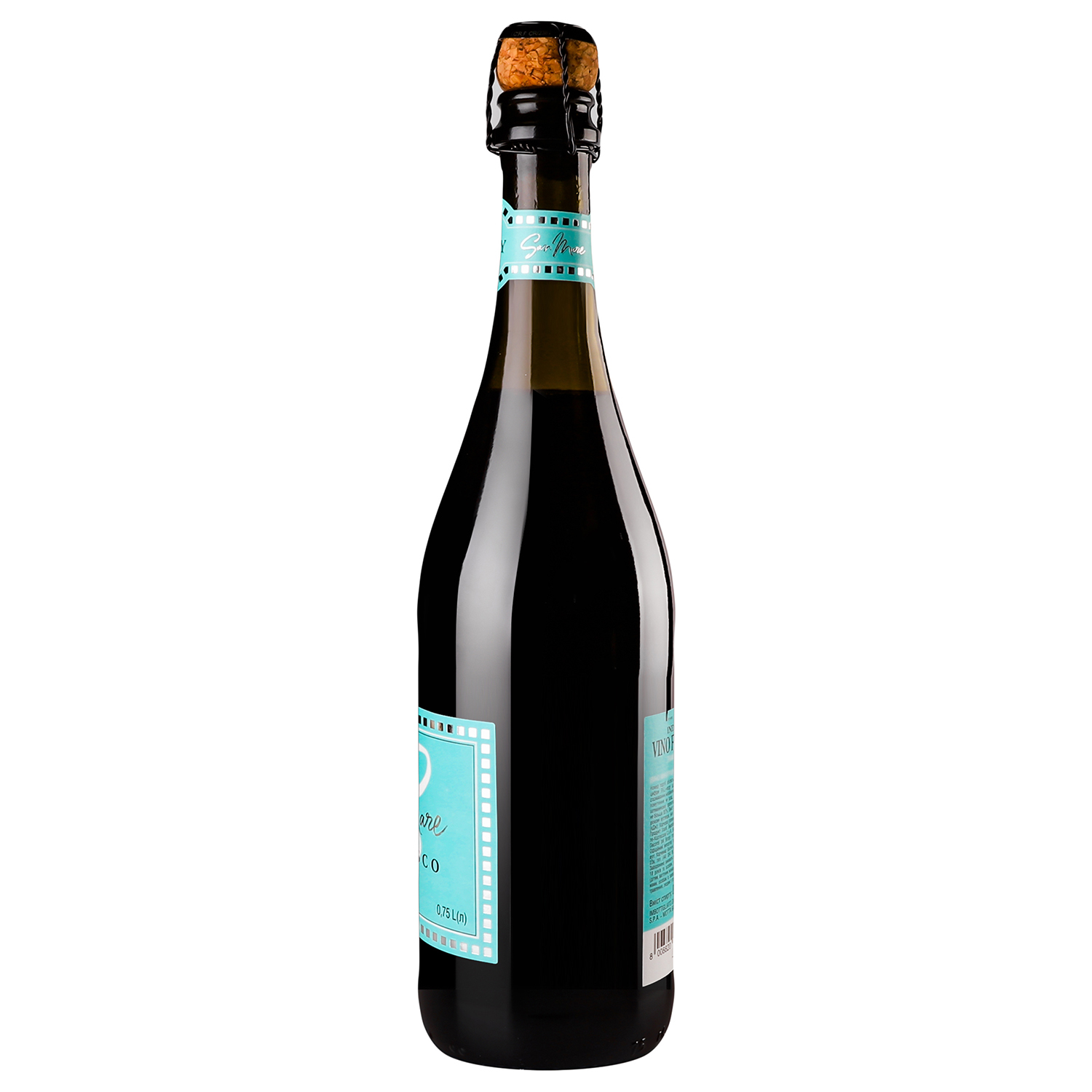 Вино игристое San Mare Lambrusco dell'Emilia Rosso, красное, полусладкое, 8%, 0,75 л - фото 2