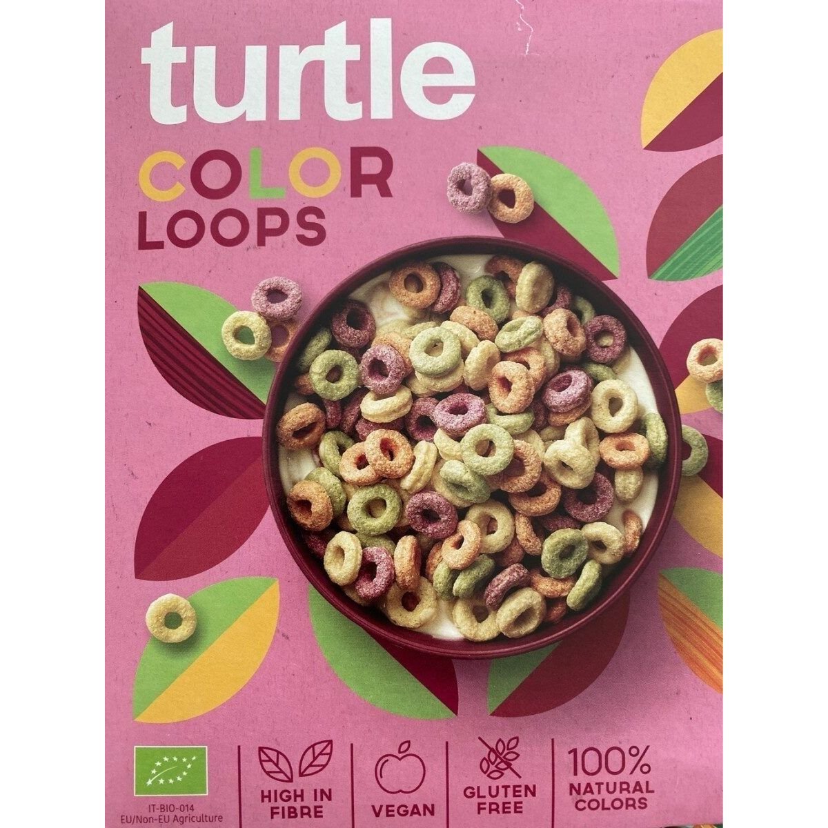 Завтрак сухой Turtle Цветные кольца, органический, без глютена 300 г - фото 1