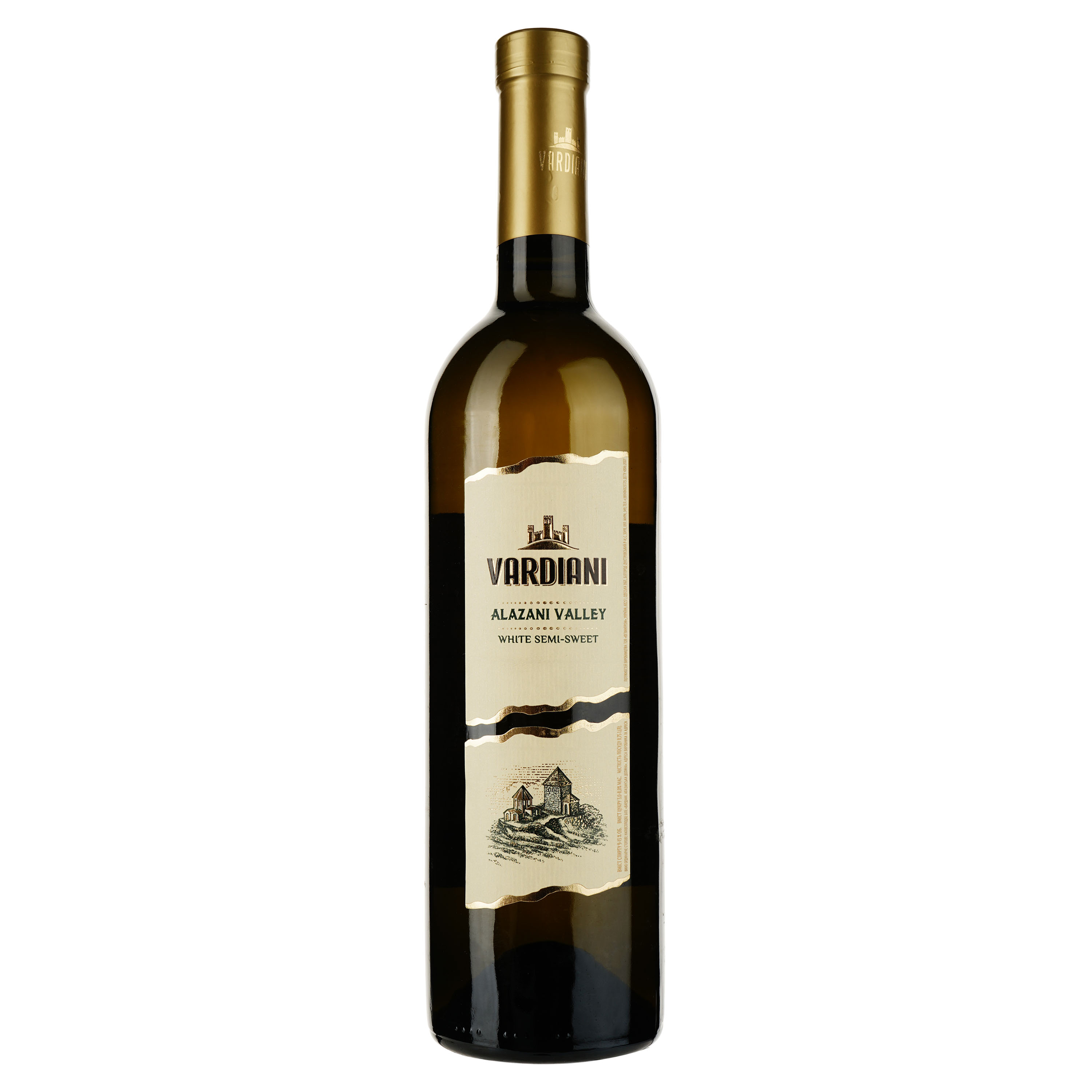 Вино Vardiani Алазанська долина, біле, напівсолодке, 0,75 л - фото 1