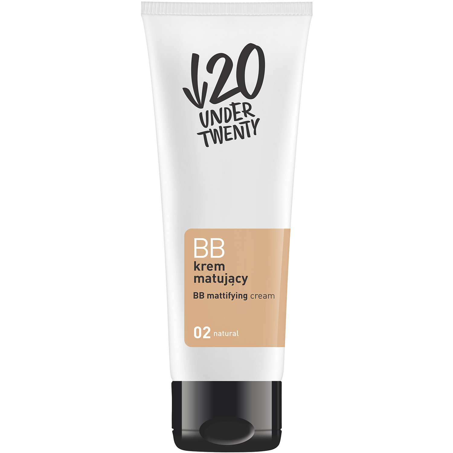 Матирующий антибактериальный ВВ-крем Under Twenty Anti Acne BB mattifying cream 02 натуральный 60 мл - фото 1