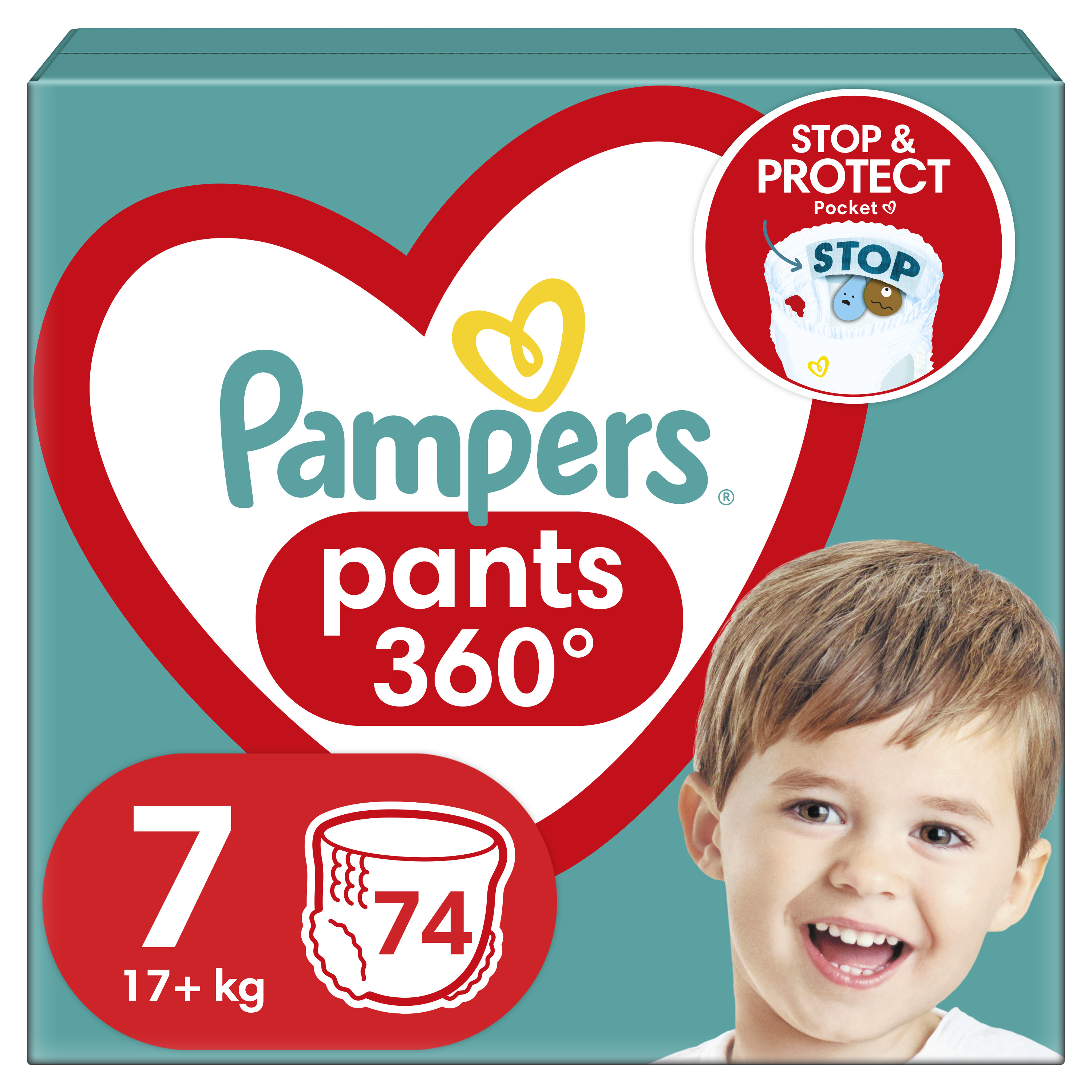Підгузки-трусики Pampers Pants одноразові 7 (17+ кг) 74 шт. - фото 1