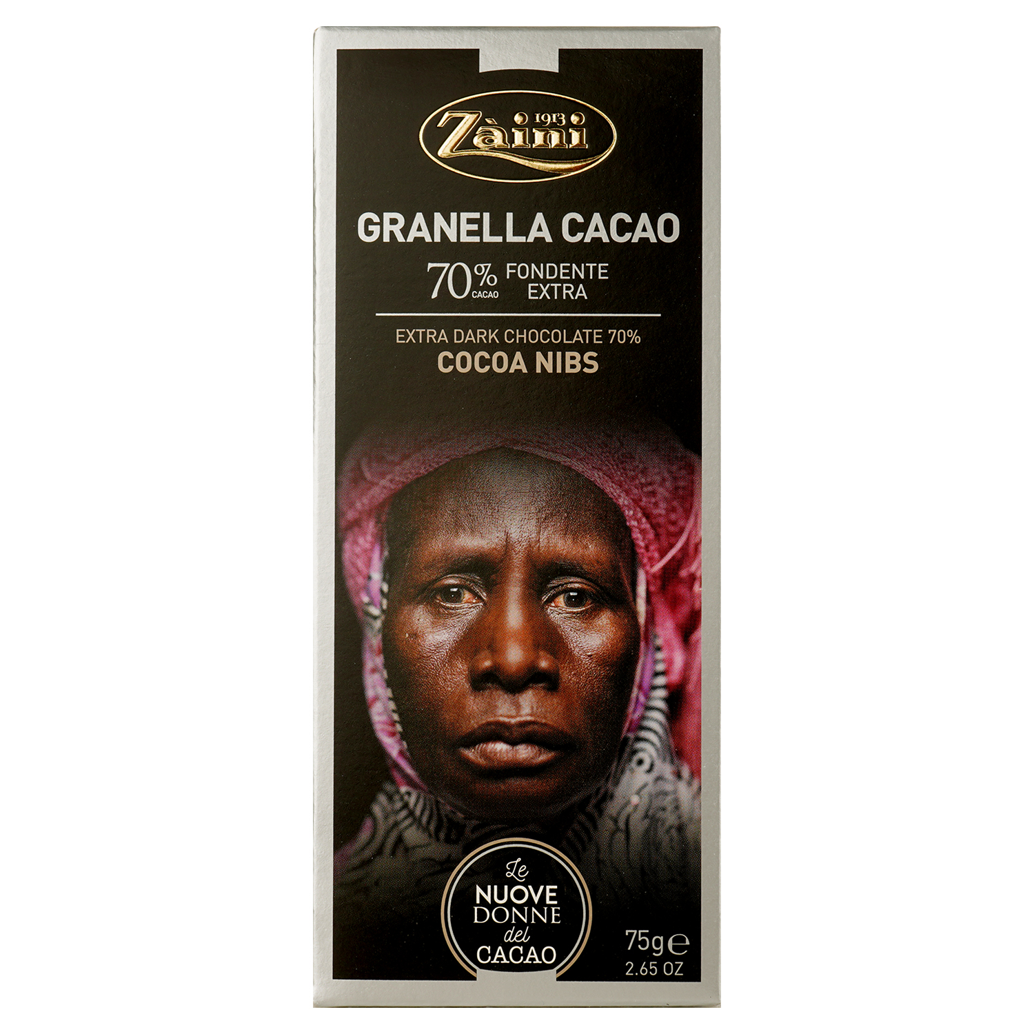 Шоколад чорний Zaini какао-нібси 70%, 75г (935751) - фото 1