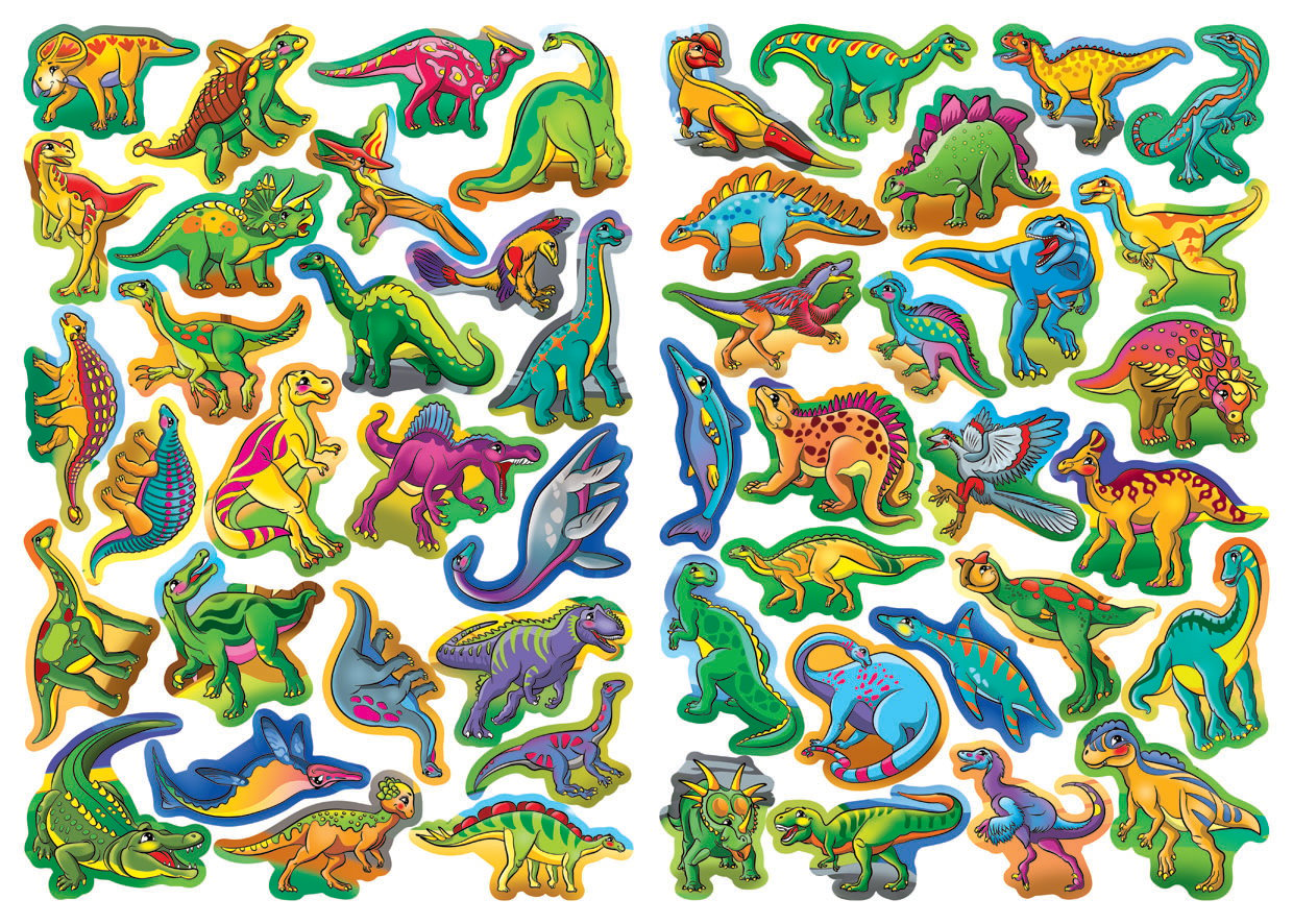 Большая книга Кристал Бук Развивающие наклейки + Умные задачи Мир динозавров (F00015537) - фото 4