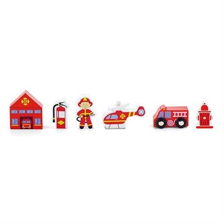 Набор для железной дороги Viga Toys Пожарная станция (50815) - фото 1