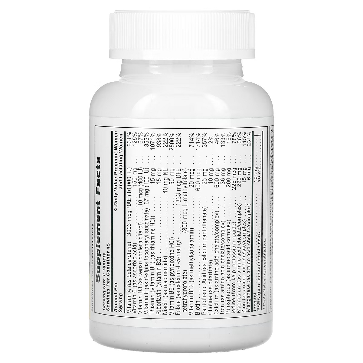 Мультивитамины Ультрапренатальные Nature's Plus Ultra Prenatal Multivitamin 90 таблеток - фото 2