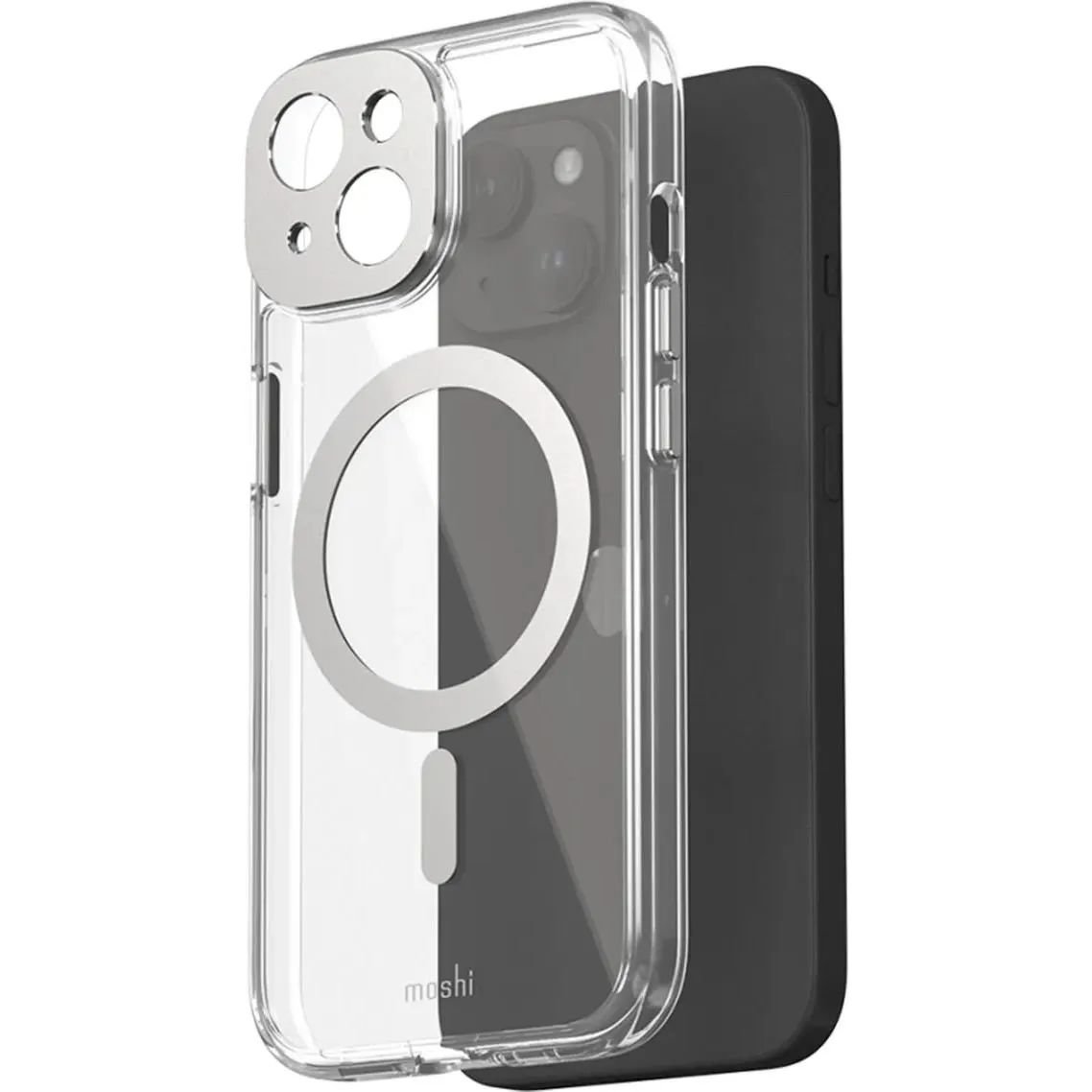 Чохол-накладка Moshi iGlaze Slim Hardshell Case Luna Silver для iPhone 15 - фото 1