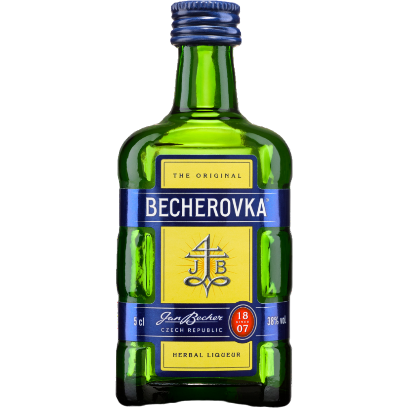 Настойка ликерная Becherovka, 38%, 0,05 л (413150) - фото 1