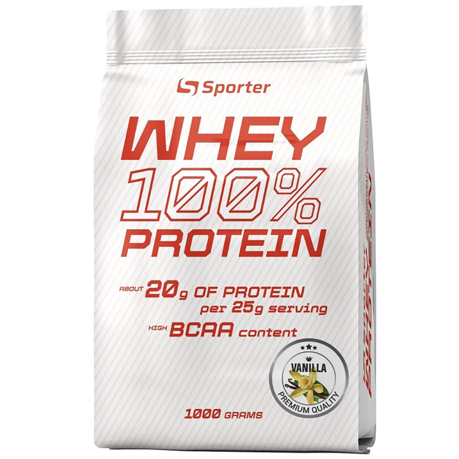 Протеин Sporter Whey 100% Protein Vanilla сывороточный 1 кг - фото 1