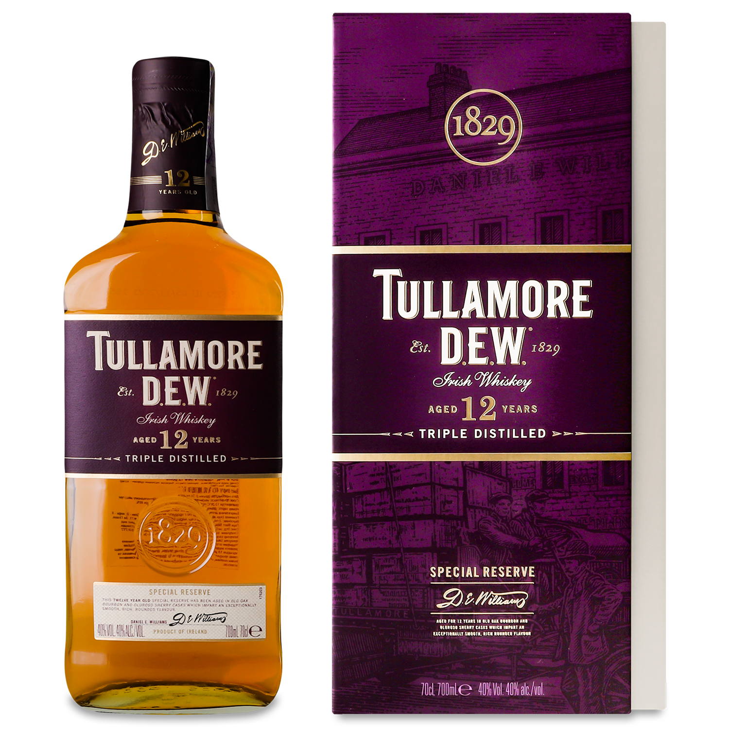 Віскі Tullamore Dew Special Reserve 12 yo Irish Whiskey, 40%, 0,7 л (304765) - фото 1