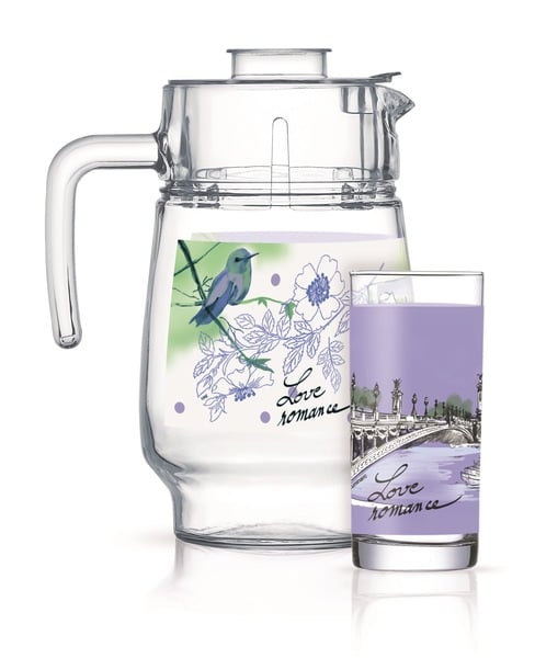 Набір для напоїв Luminarc Love Romance Purple, 7 предметів (6660190) - фото 1