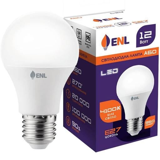 Фото - Лампочка Світлодіодна лампа ENL A60, 12W, 4100K, E27 (A60E2712ENLN)