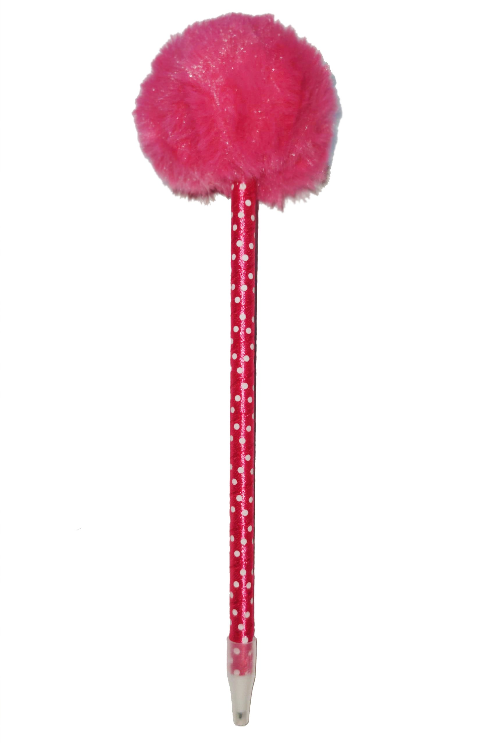 Ручка кулькова Offtop Помпон, рожевий (833893) - фото 1