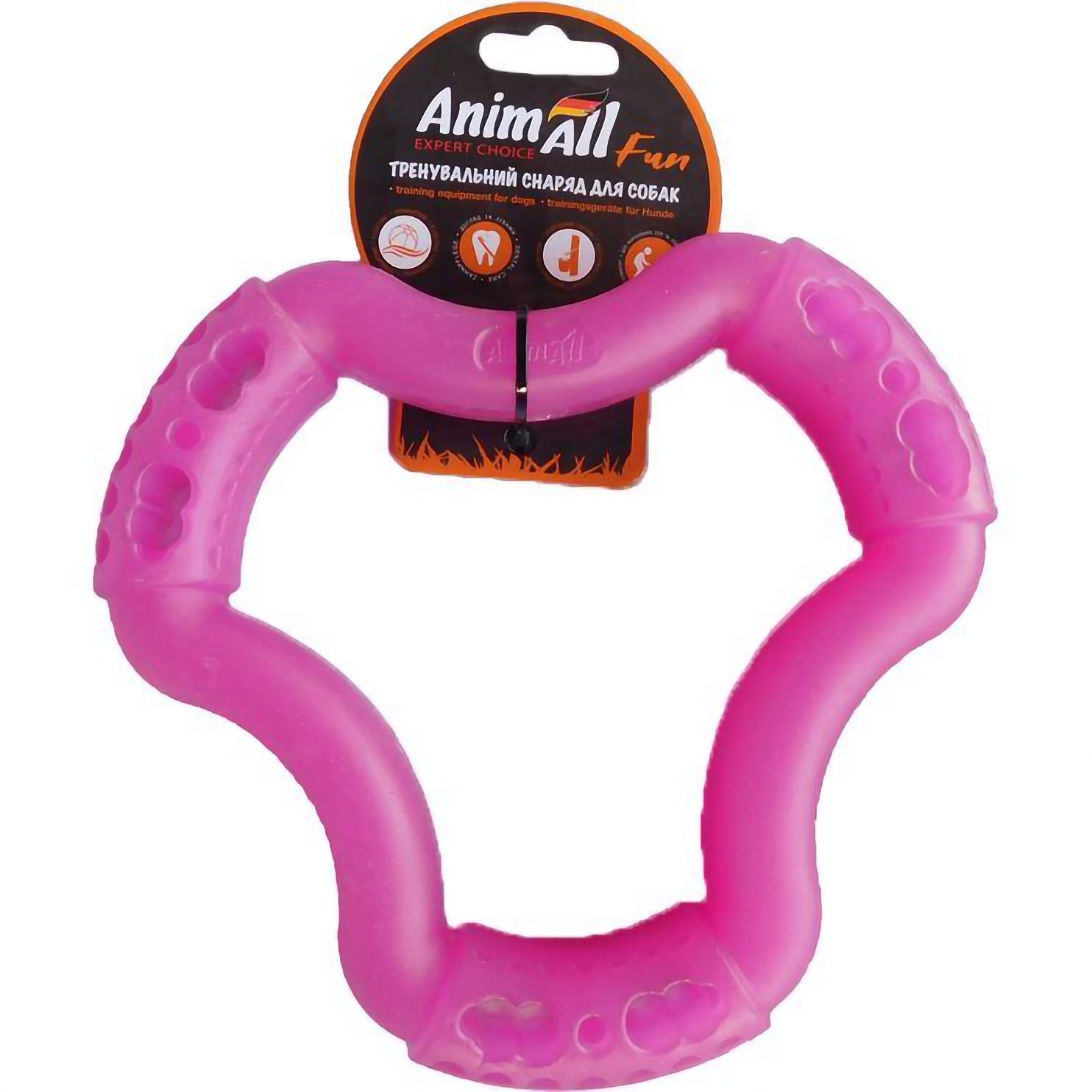 Іграшка для собак AnimAll Fun AGrizZzly Кільце шестистороннє фіолетова 20 см - фото 1