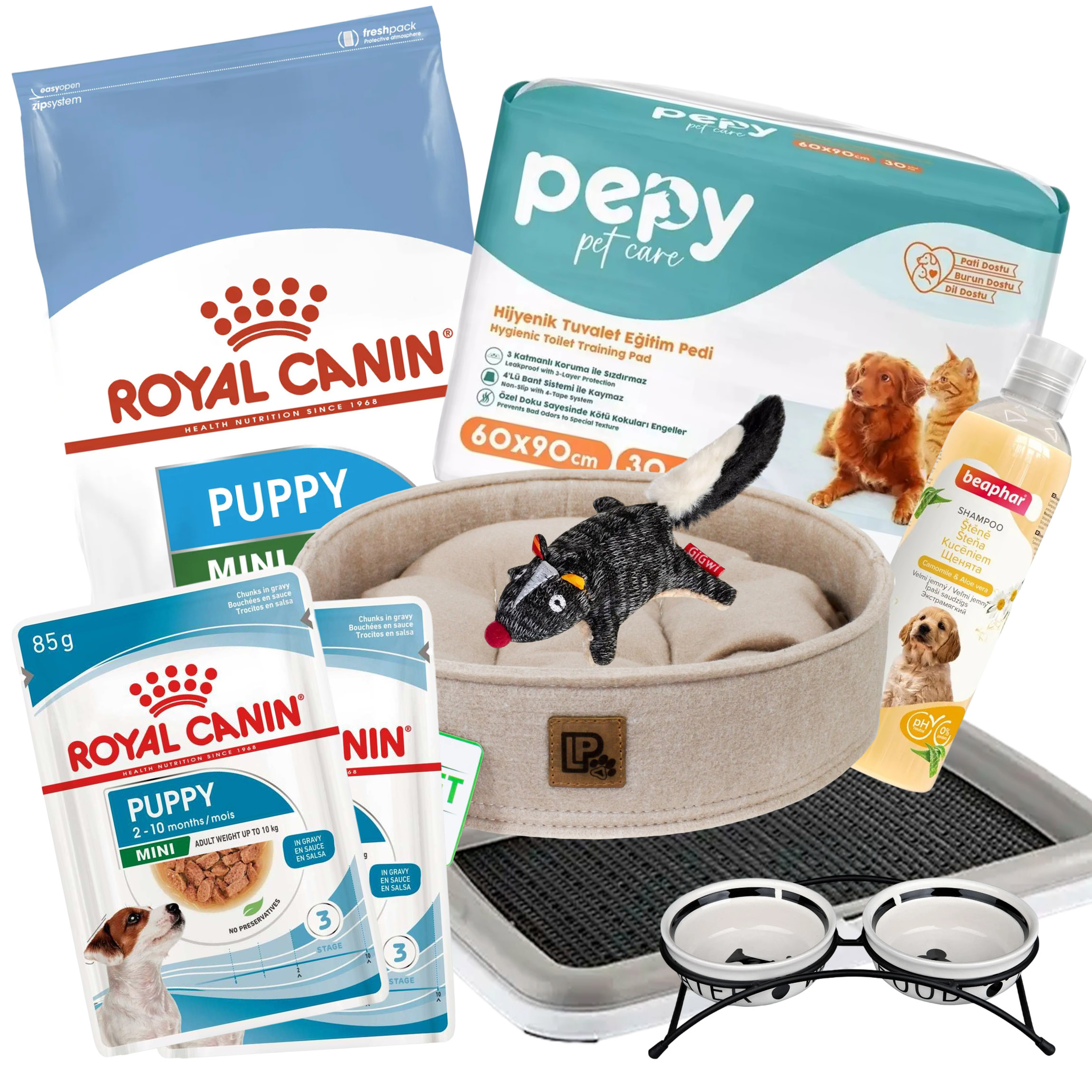 Набор для щенков собак мелких пород макси Royal Canin + GiGwi + Stefanplast + Trixie + Pepy + Lucky Pet + Beaphar - фото 1