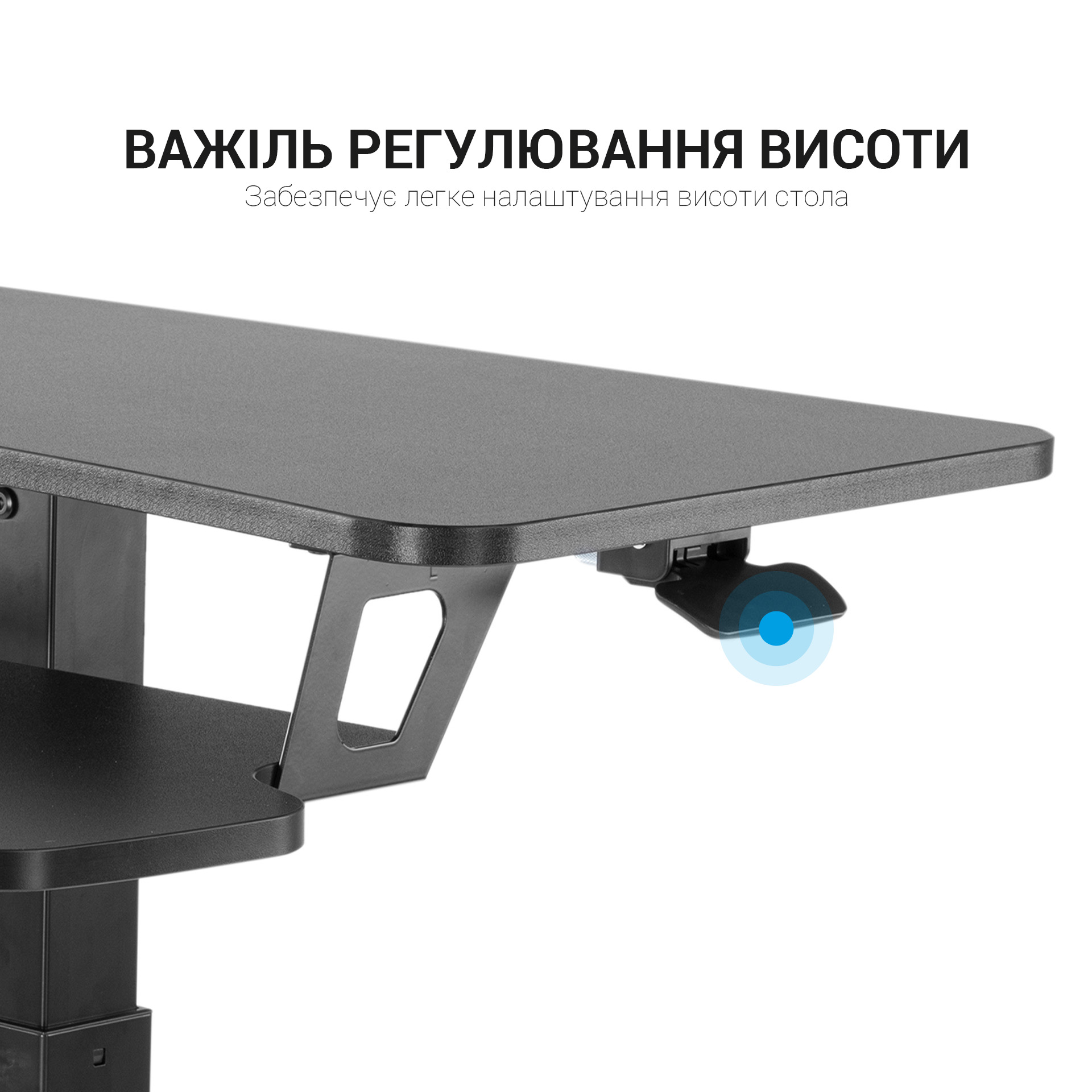 Мобільний робочий столик OfficePro Black (ODM460B) - фото 10