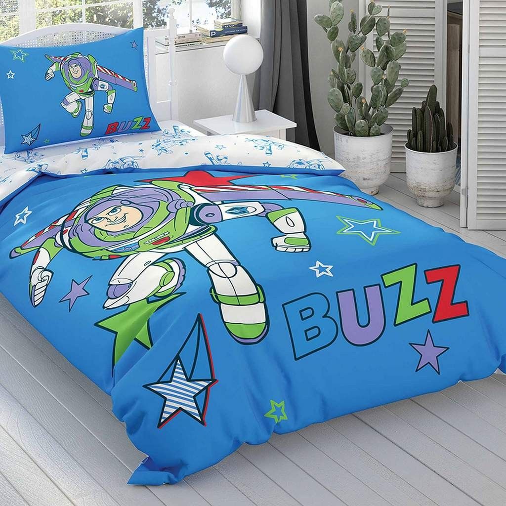 Комплект постельного белья TAC Disney Toy Story Buzz Полуторный Разноцветный 000229561 - фото 1