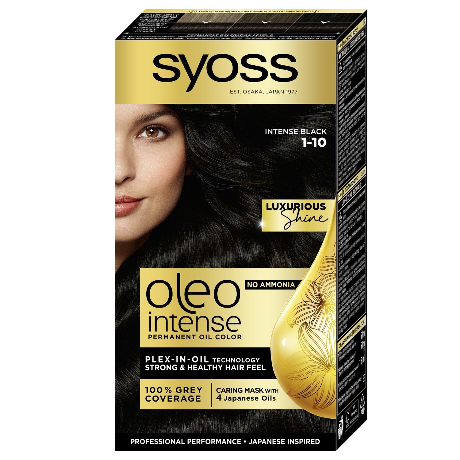 Фарба для волосся без аміаку Syoss відтінок 1-10 (Глибокий чорний) 115 мл - фото 1