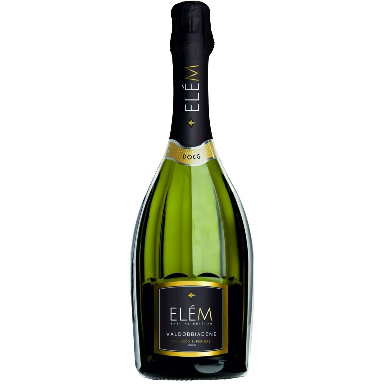 Вино ігристе Elem Prosecco Valdobbiadene Superior, біле, брют, в подарунковій упаковці, 0,75 л + два келихи - фото 2