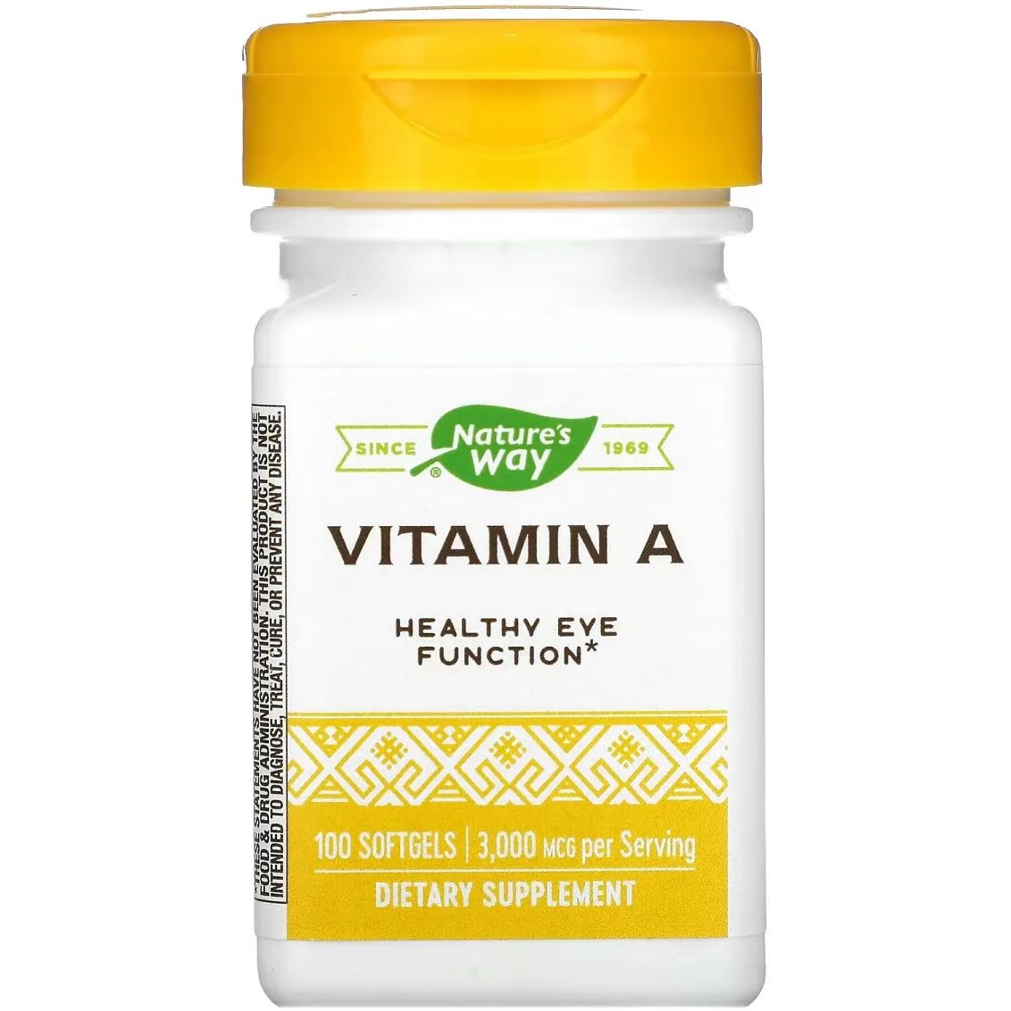 Вітамін А Nature's Way Vitamin A 3000 мкг 100 желатинових капсул - фото 1