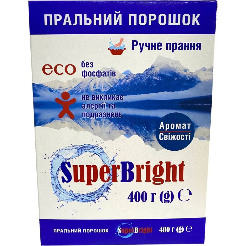 Пральний порошок Super Bright для ручного прання  400 г - фото 1