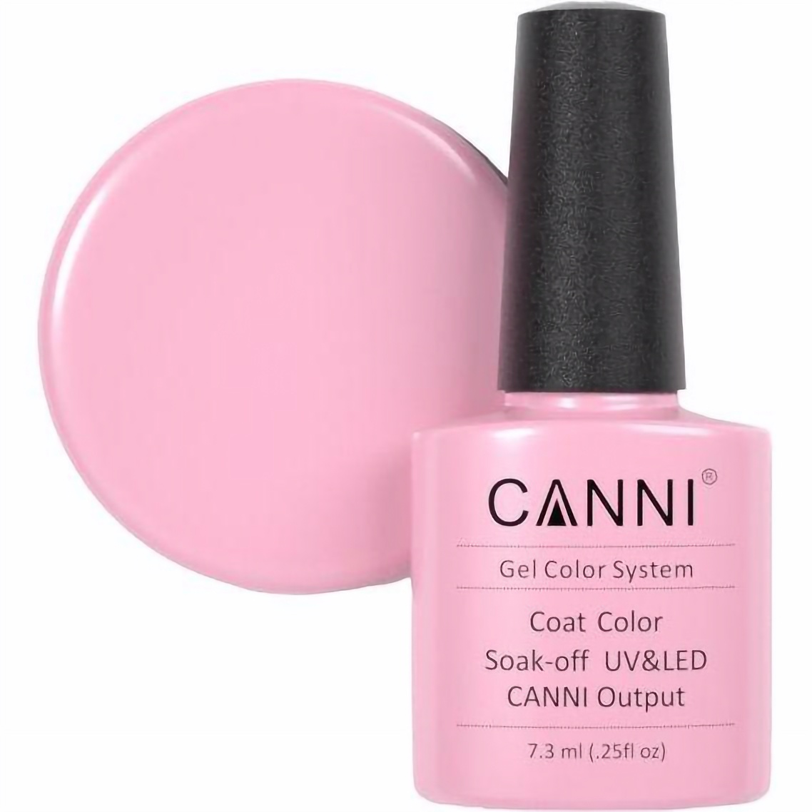 Гель-лак Canni Color Coat Soak-off UV&LED 245 дымчатый розовый 7.3 мл - фото 1