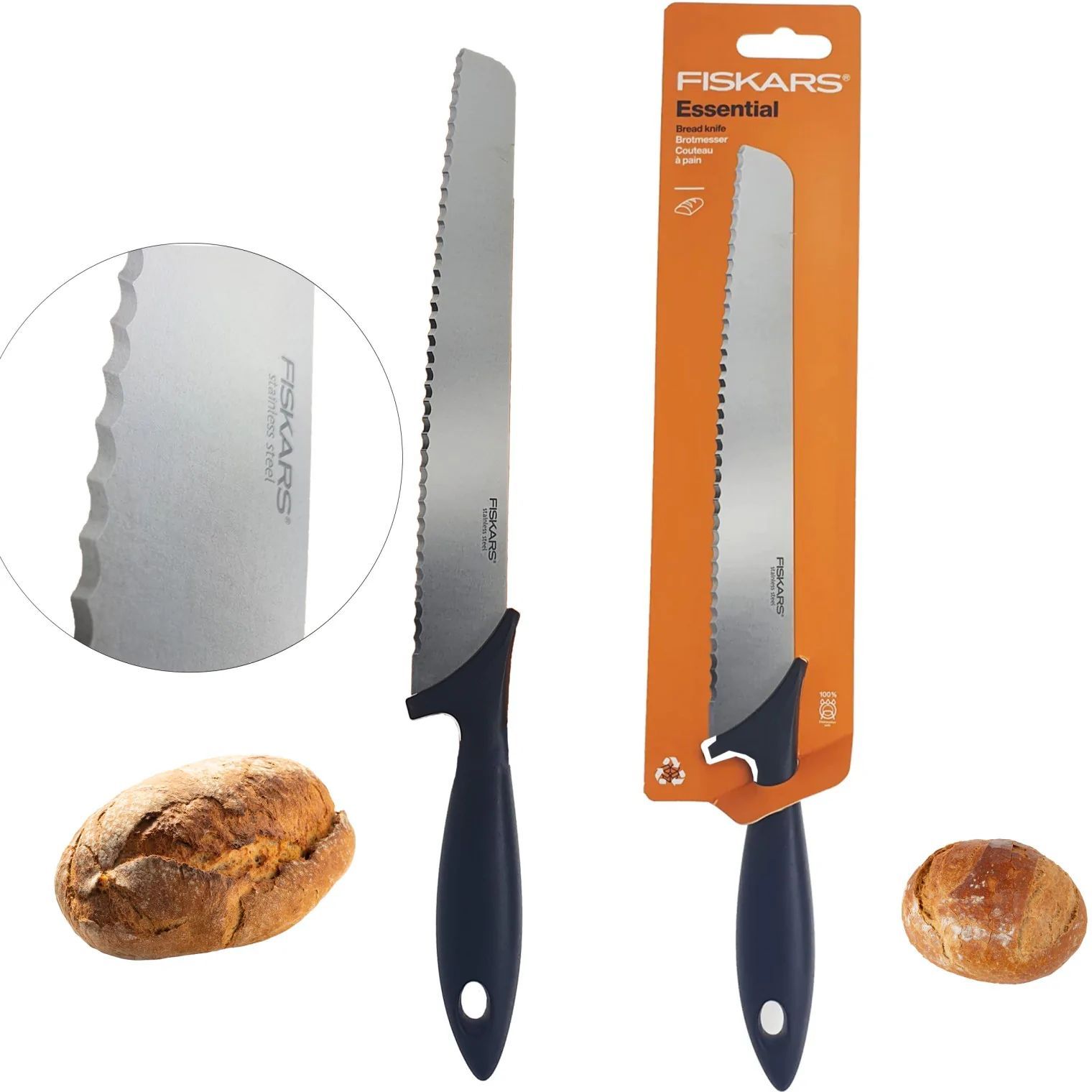 Ніж для хліба Fiskars Essential 23 см (1065564) - фото 3