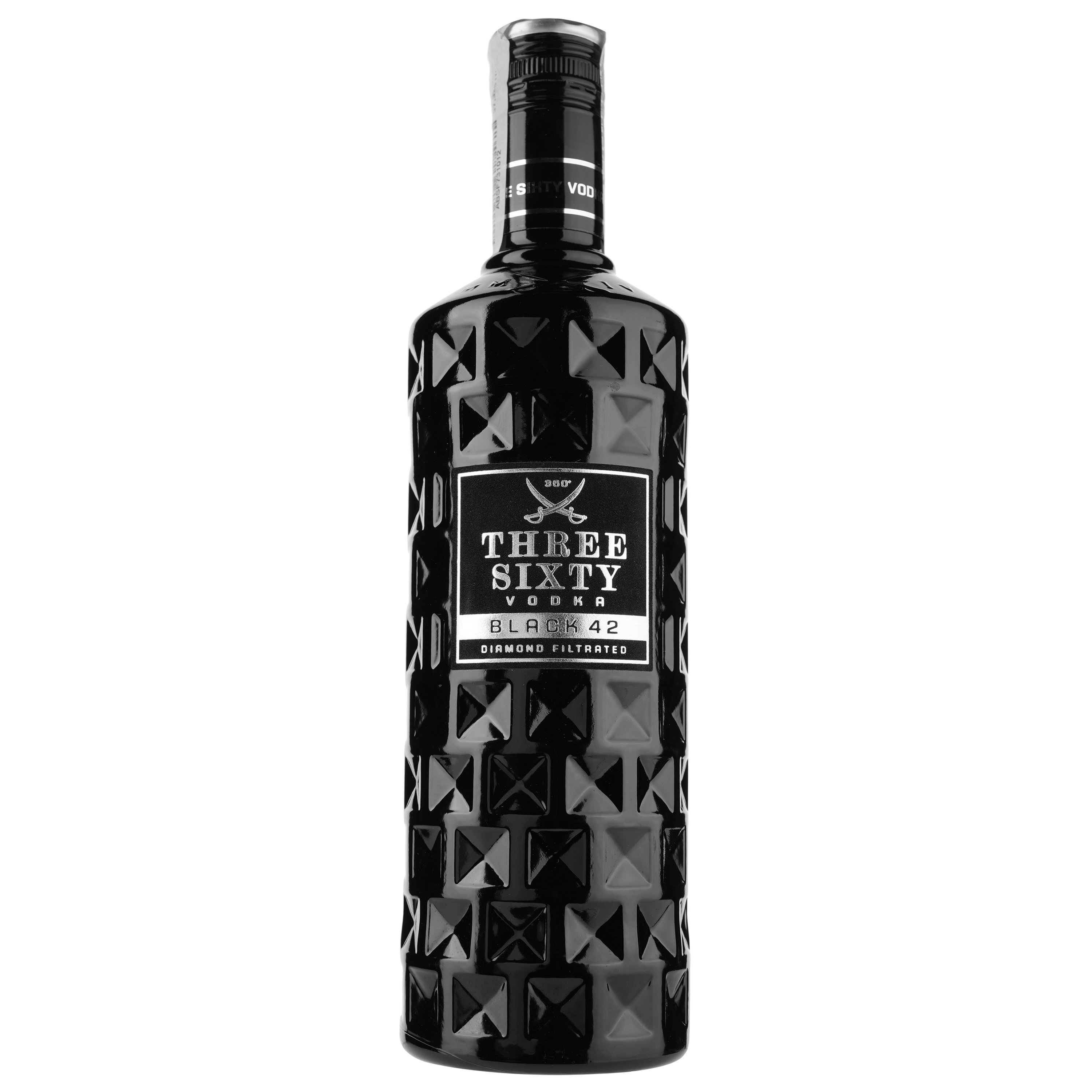 Водка Three Sixty Vodka Black 42, 42%, 0,7 л - фото 2