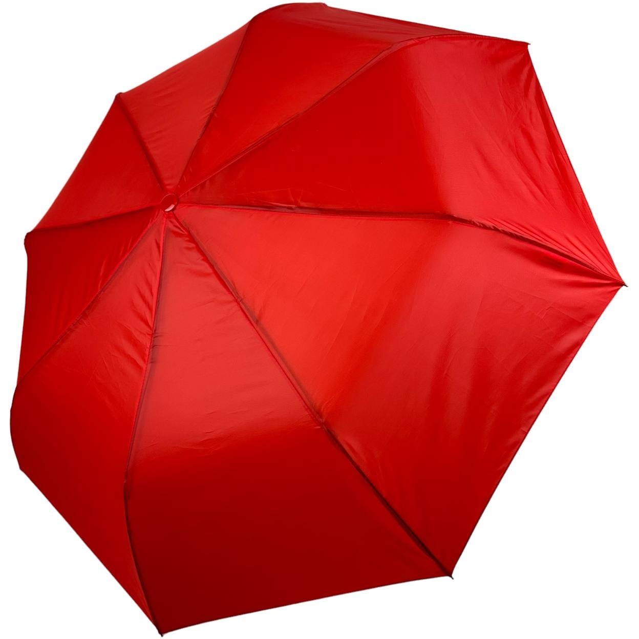 Жіноча складана парасолька напівавтомат Toprain 98 см червона - фото 1