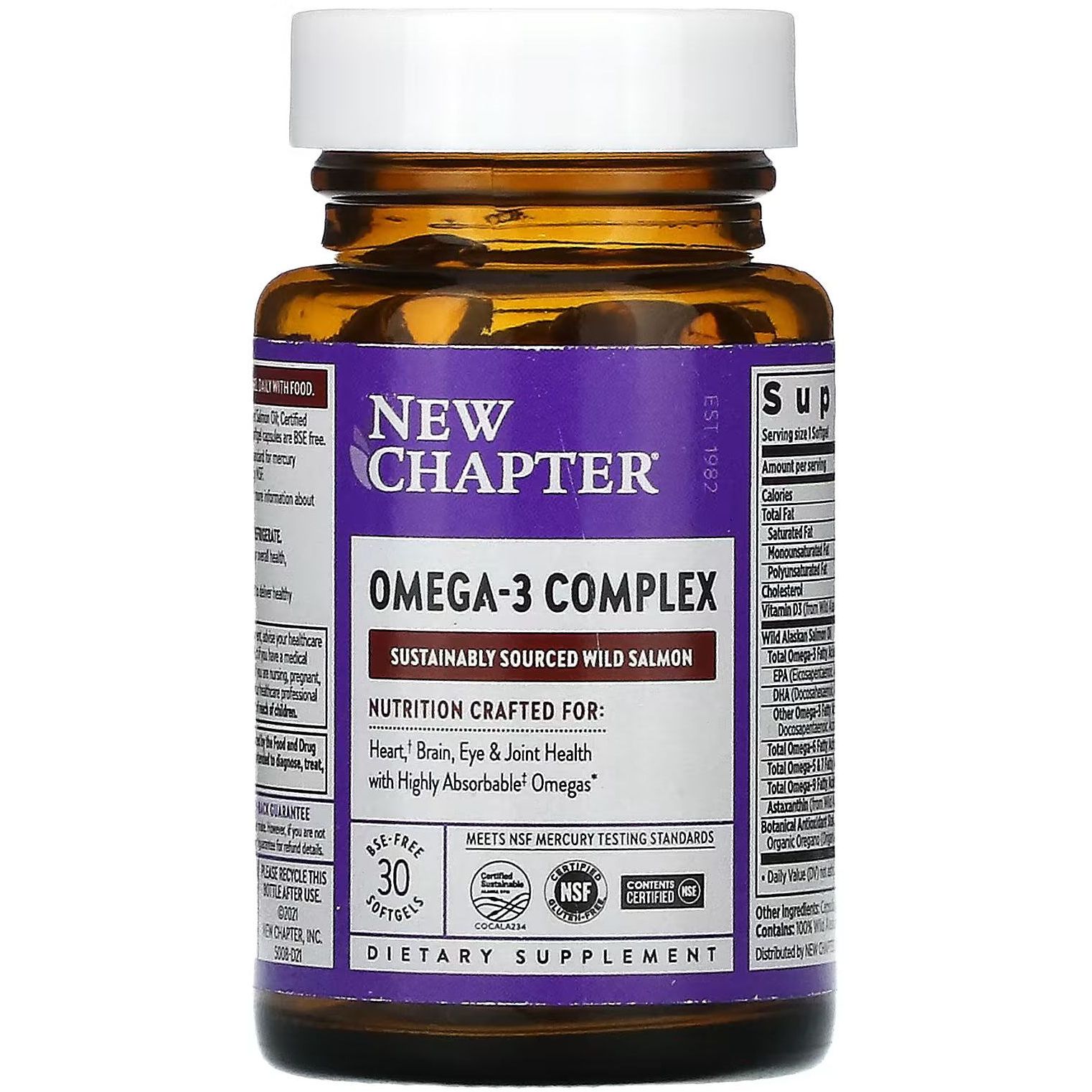 Омега-3 Комплекс New Chapter Omega-3 Complex 30 желатиновых капсул - фото 1