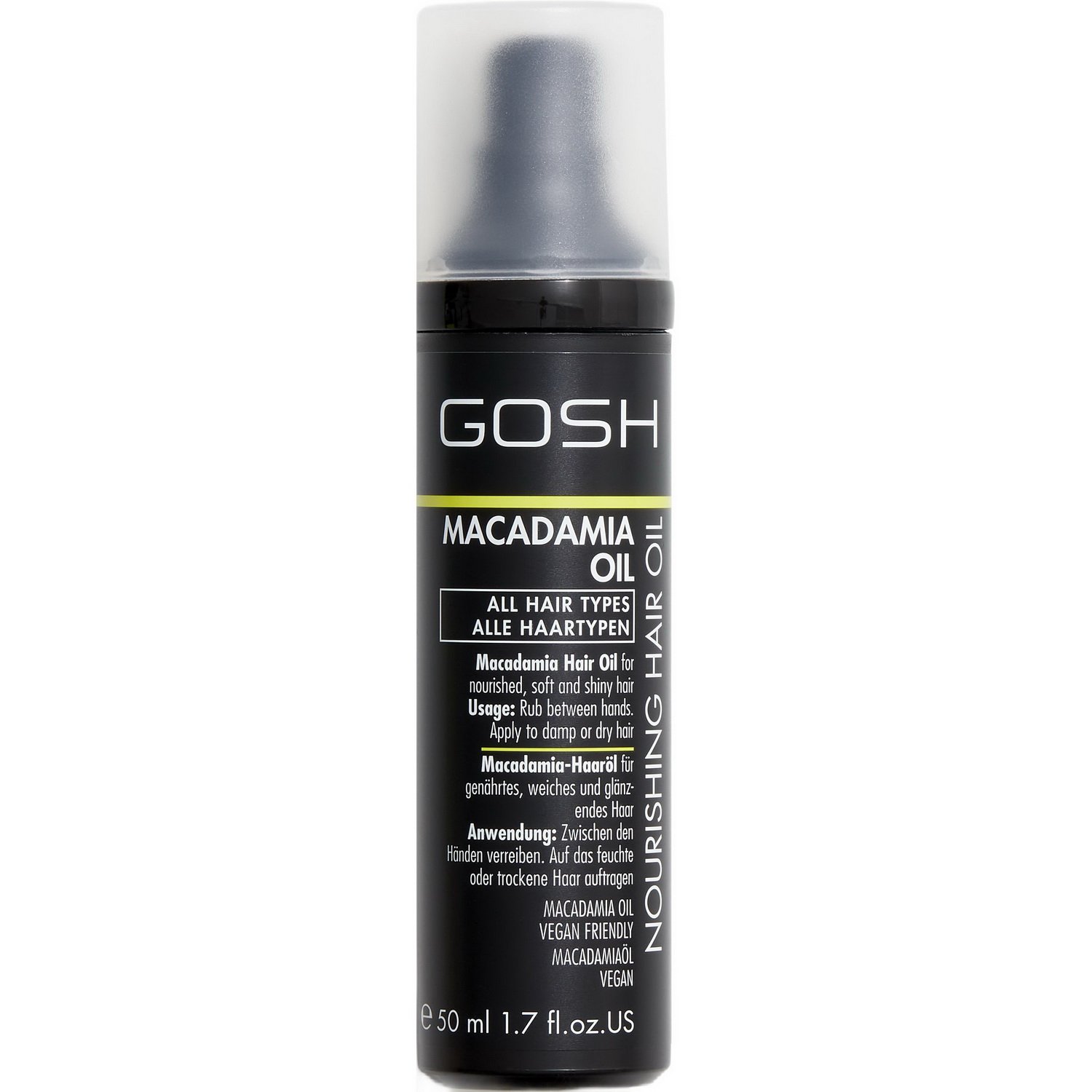 Масло для волос Gosh Nourishing Hair Macadamia Oil, питательное, 50 мл - фото 1