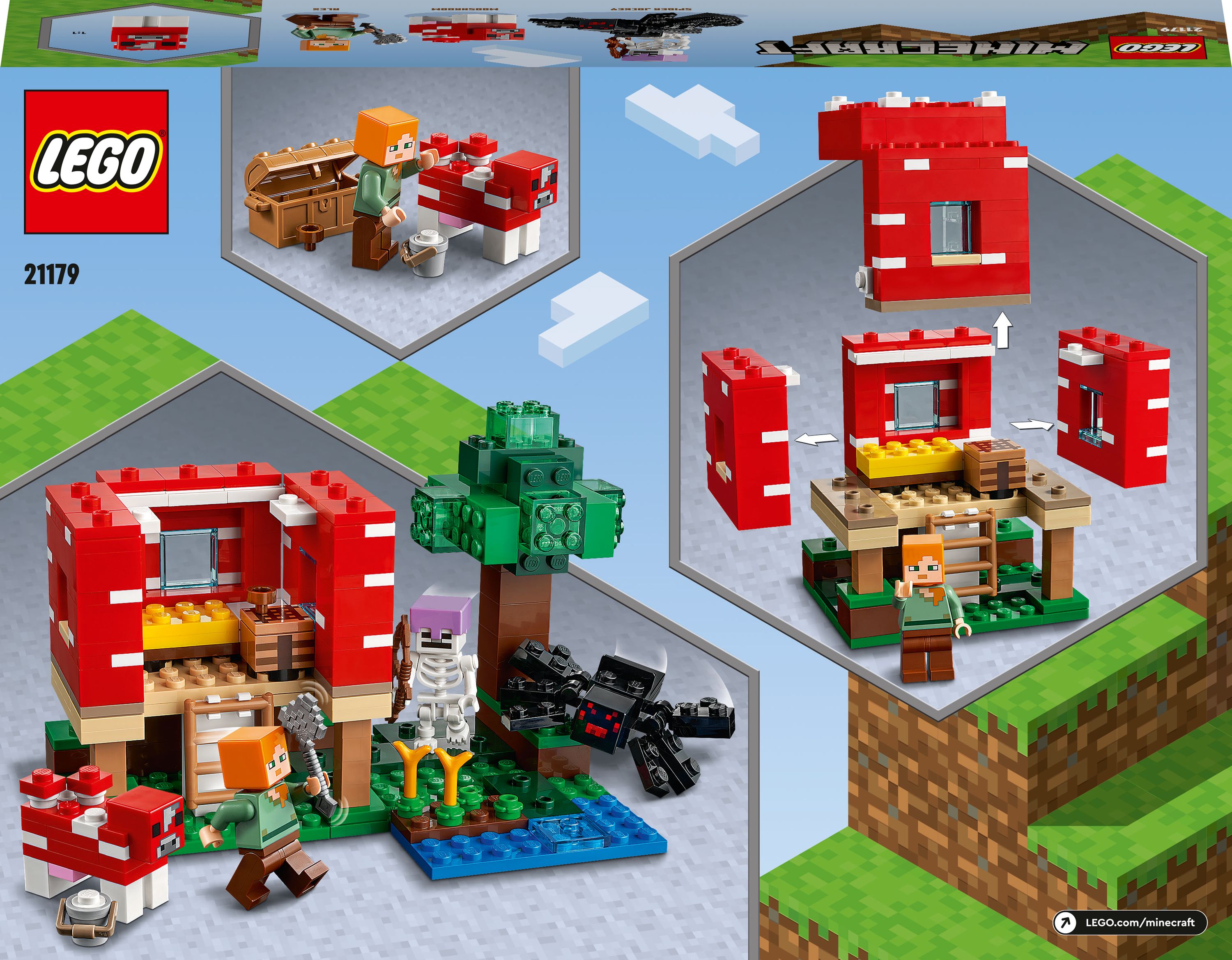 Конструктор LEGO Minecraft Грибной дом, 272 деталей (21179) - фото 9